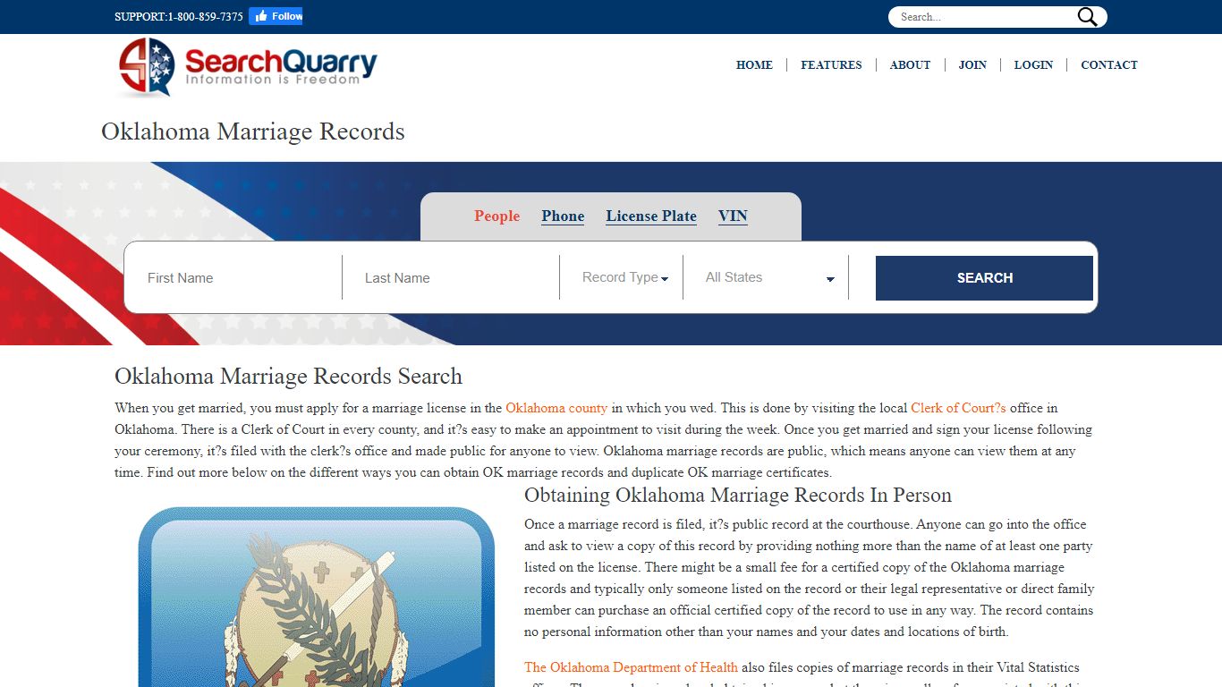Oklahoma Marriage Records | Enter Name to View Marriage Records