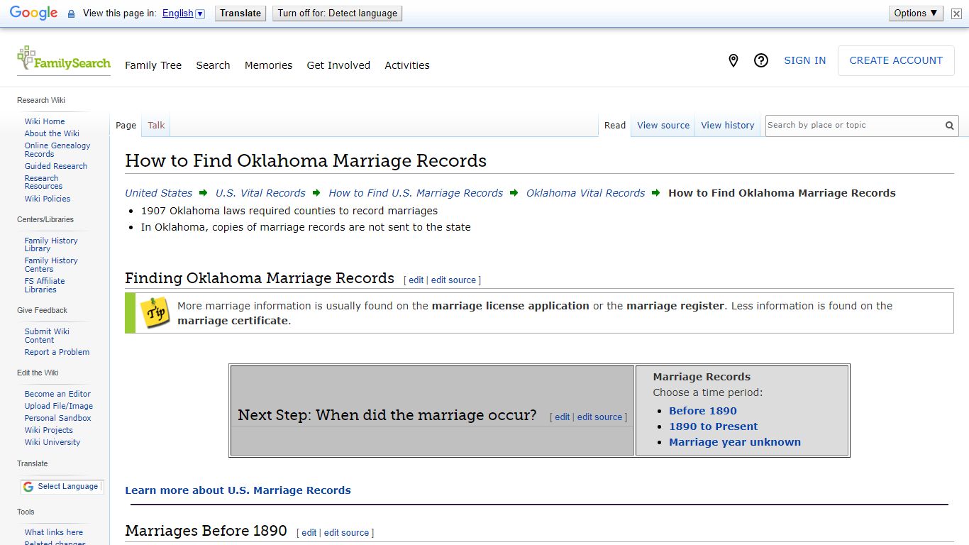 How to Find Oklahoma Marriage Records • FamilySearch